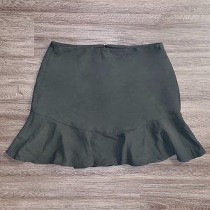 Banana Republic Olive Fit & Flare Mini Skirt